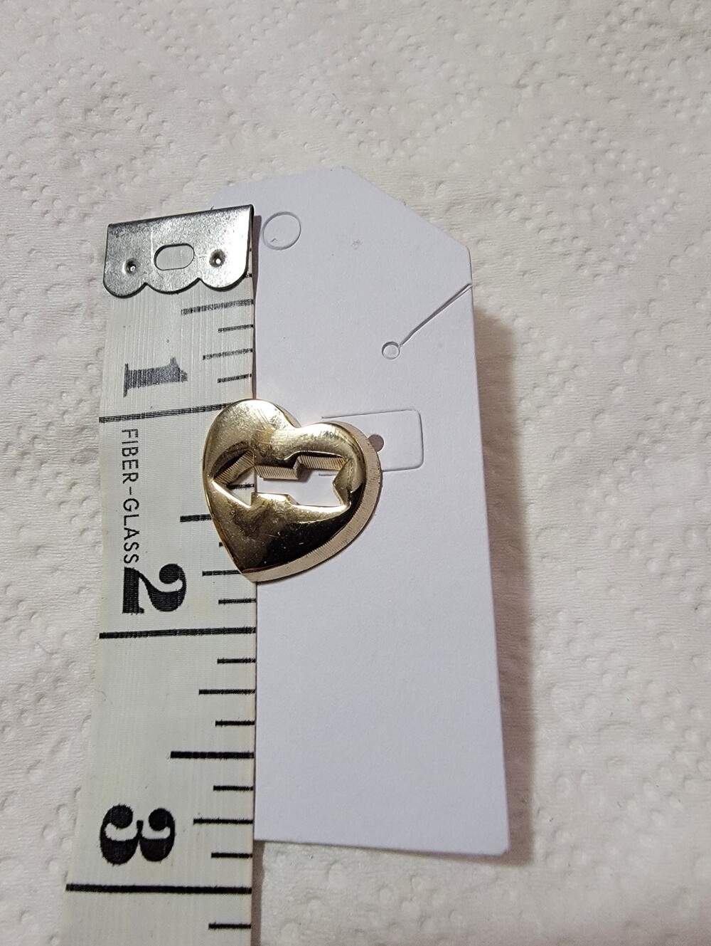 Pre OwnedGold Heart Arrow Button Accent Pin